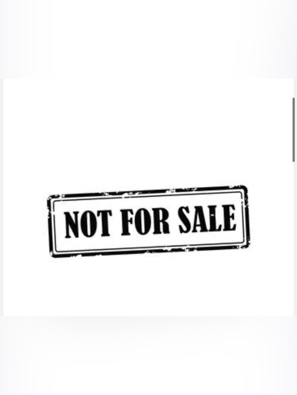 Not for sale